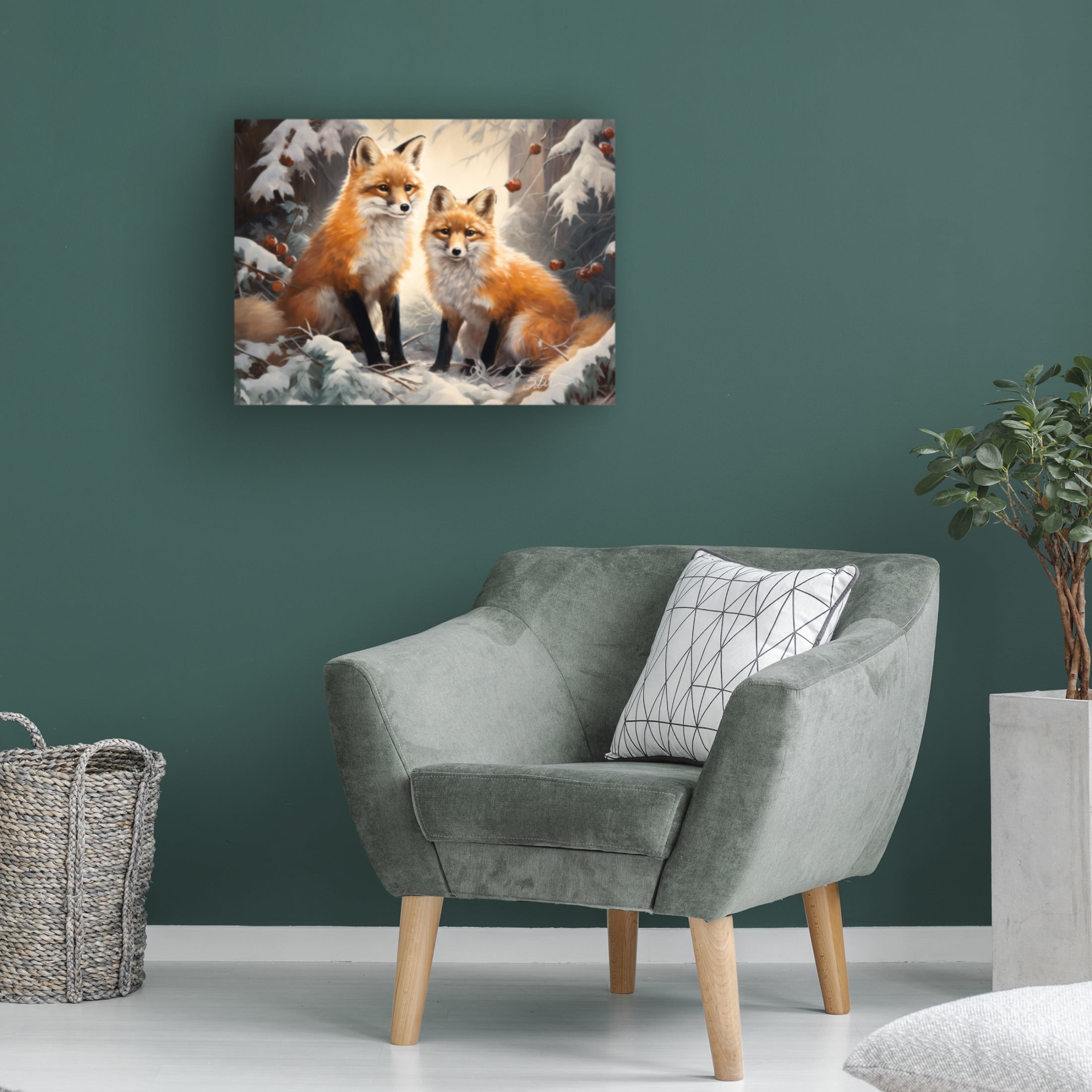Canvas Wall Art - Stewart 'First Winter' Wall Art for Living Room, Bedroom, or Office Décor by Trademark Fine Art - 24 x 18 Inches