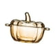 thumbnail image 4 of Dulcero de cristal con tapa, cuenco con forma de calabaza, recipiente para aperitivos, decorativo con tapa Ámbar, 4 of 9