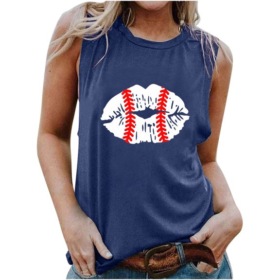 IROINNID Women's Casual Loose Vest Round-Neck Pullover Sleeveless Printing Tops Under 10$