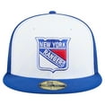 thumbnail image 2 of Men's New Era White/Blue New York Rangers Repeat Two-Tone 59FIFTY Fitted Hat, 2 of 5