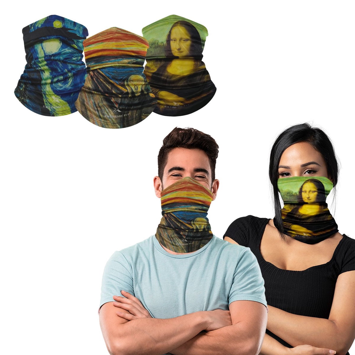 3-Pack Neck Gaiter - Famous Painting