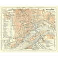 thumbnail image 2 of Baedeker 32x26 White Modern Wood Framed Museum Art Print Titled - Europe Rotterdam Netherlands - Baedeker 1910, 2 of 4
