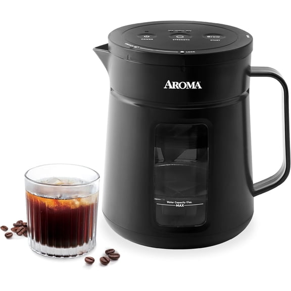 5-Minute Instant Cold Brew Coffee Maker with Pressure Infusion Cold Brew Coffee Carafe (17 Ounces)