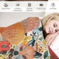 thumbnail image 3 of Fenyluxe Foxes Flowers Flannel Throw Blanket Lightweight Plush Gift All Seasons Cozy Bed Cover Wall Decoration 50x60in, 3 of 6