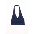 thumbnail image 3 of Ragstock Navy Blue Seamless Deep V Halter Neck, 3 of 4