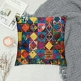 thumbnail image 2 of Nawypu  Quilt Decorative Throw Pillow Case Image Print of a Cultural Tile Pattern from Bali Indonesia Floral and Rich in Color, Cushion Cover for Couch Living Room Car,, 2 of 5
