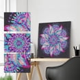 thumbnail image 3 of Cuadros Decorativos Cuadros de serie de mandala de pintura de diamante de diamante completo de cristal redondo Tmvgtek embutido en tela, 3 of 7