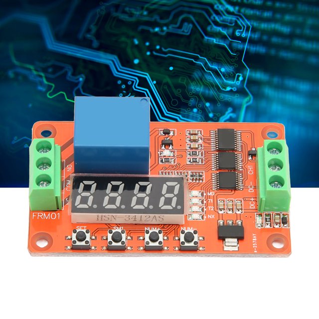 Time Delay Relay Module, Timer Relay Power Supply Anti Reverse Connection Automatic Power Saving 18 Functions for Smart Home 12V