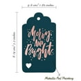thumbnail image 5 of Inkdotpot Pack Of 50 Merry And Bright Christmas Favor Paper Tags Craft Real Rose Gold Foil Hang Tags, 5 of 6