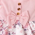 thumbnail image 5 of kpoplk Baby Girl 1st Birthday Outfit Bubble Romper Sweatshirt Short Sleeve Bodysuit T-Shirt Fall Clothes Size 6-12 Months,Pink, 5 of 7
