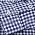 thumbnail image 4 of NAFUU Mens Dress Shirts Casual Men's Slim Fit Work Shirts Checkered Print Daily Wear Comfort Classic Button Down Shirt Party Tops Regular Fit Dress Shirt, 4 of 7