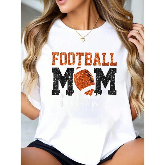 Football Mom Like A Normal Mom But Louder & Prouder Game Day T-Shirt