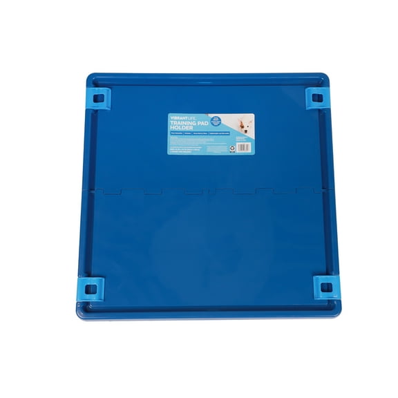 Vibrant Life Dog Training Pad Holder, Blue, 22.25" x 22.25"