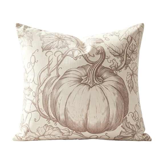 Fall Rustic Pumpkin Throw Pillow Covers 18x18in, Vintage Autumn Farmhouse Harvest Thanksgiving Decor for Couch Sofa Home