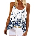 thumbnail image 1 of Mujeres damas estampado sin mangas cuello redondo pulóver chaleco camisetas sin mangas camisas blusa Fridja qr3896, 1 of 8