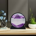 thumbnail image 6 of Moving Sand Art Liquid Motion, 3D Deep Sea Sandscape Color Quicksand Decor, Round Glass Moving Sand Art Picture Relaxing Desktop Home Office Work Decor (7 inch-Purple)-Birthday Gifts For Women, 6 of 8
