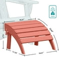 thumbnail image 6 of AreShark Folding Adirondack Footrest, All Weather Adirondack Ottoman Without Assembly, Dark Red, 6 of 12