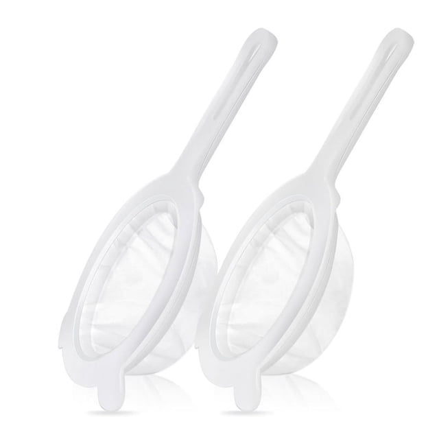 Colador de Jugo de 2 Piezas Colador de Alimentos de Nylon de PláStico Colador de de Yogur con Manejar para Jugo de Cocina 100/400
