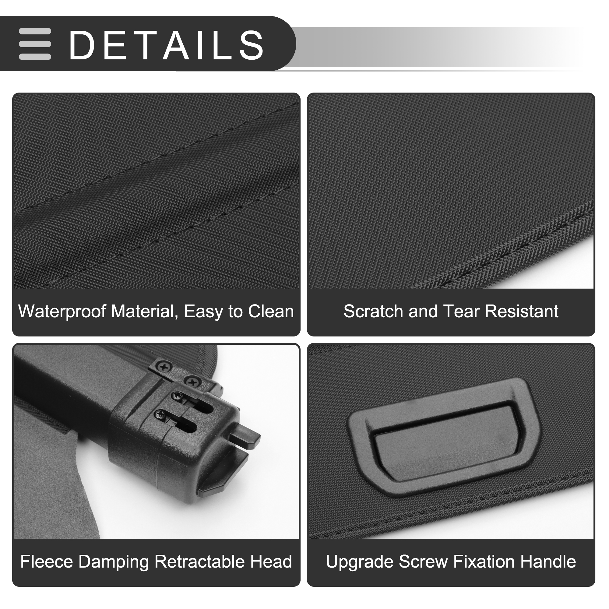 Unique Bargains Retractable Cargo Cover for Honda Rear Trunk Parcel Shelf Shade Black