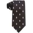 thumbnail image 2 of Scott Allan Collection Fleur De Lis Black Necktie | Standard Size 3.3" Adult Black Tie, 2 of 7