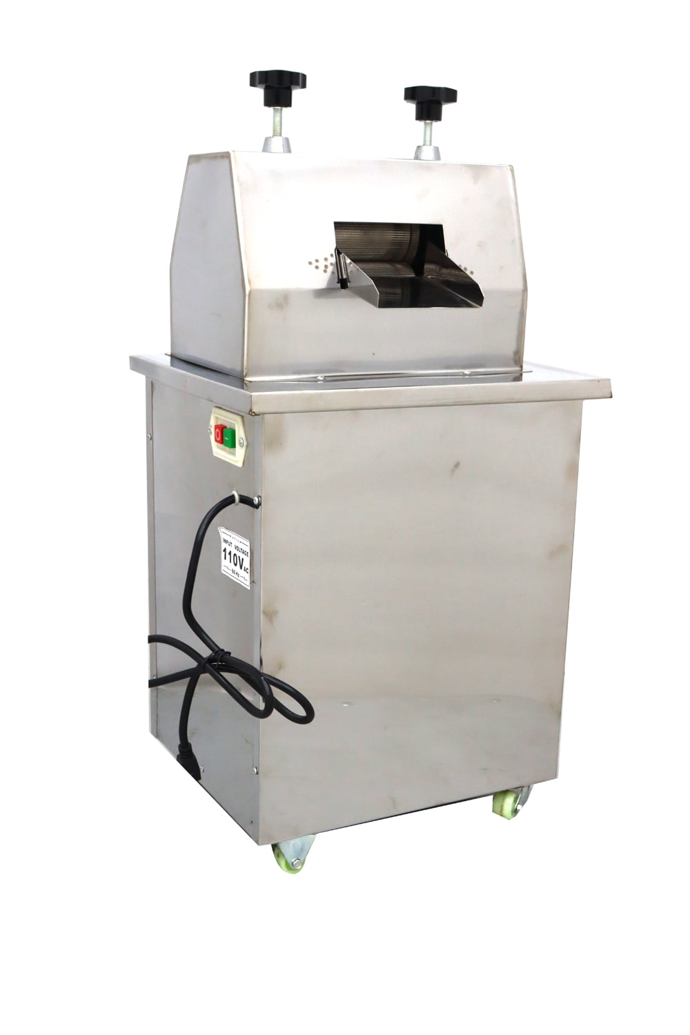Electric 3 Rollers Vertical Sugarcane Juicer Machine Stainless Steel Sugar Cane Press Juice Extractor 110V