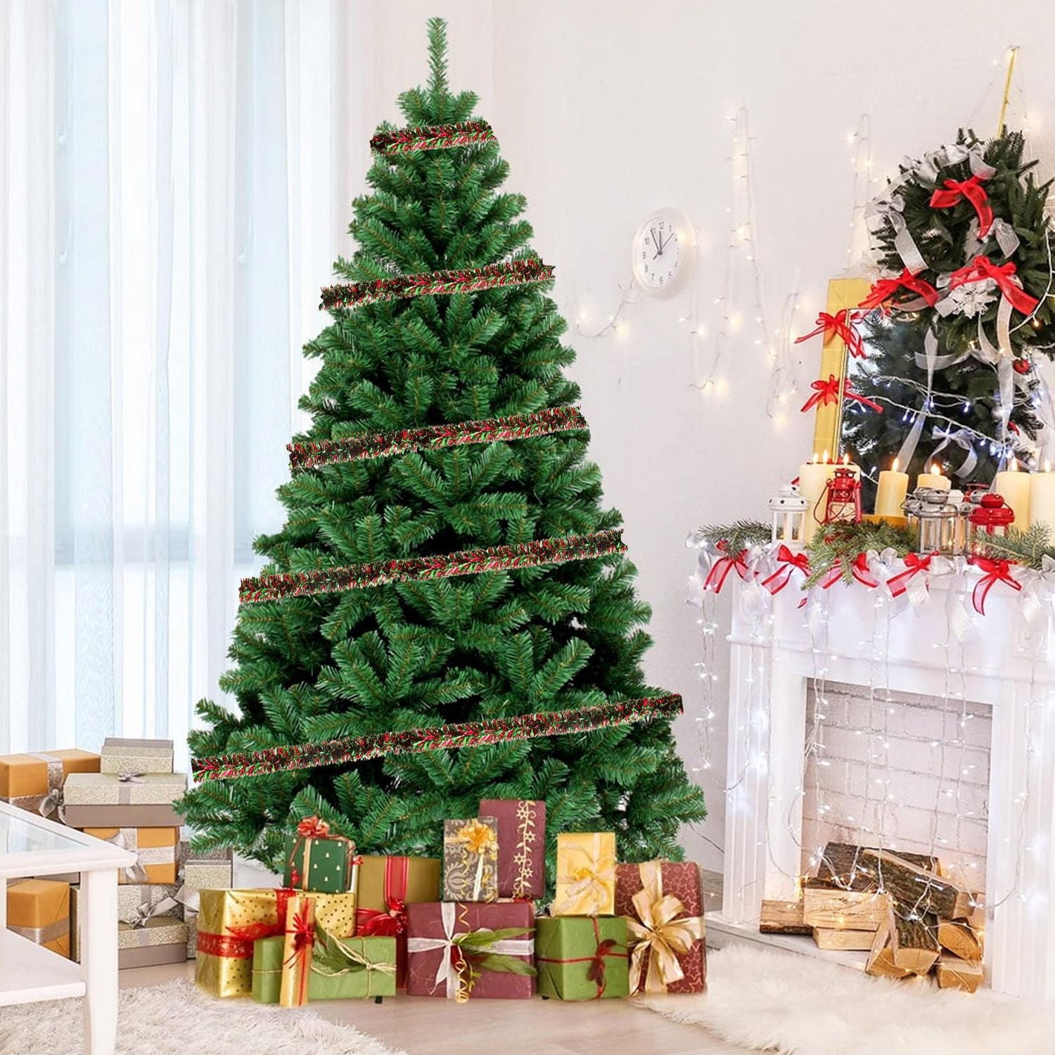 Guirlande de guirlandes de Noël Décoration de guirlandes de Noël