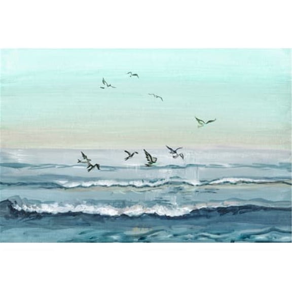 Flying Birds Painting Print on Wrapped Canvas