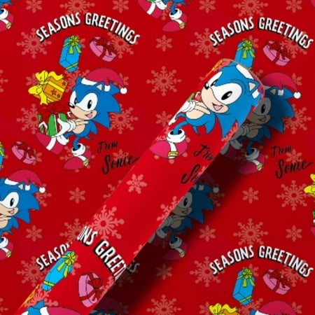 25 sq ft Nintendo/Sonic Gift Wrap