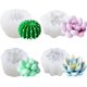 thumbnail image 1 of Moldes de silicona para suculentas JM 4 piezas molde de plantas 3D para velas de flores de cactus, 1 of 5