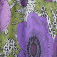 thumbnail image 4 of Designart 'Purple Fantasy Flowers Retro Pattern' Mid-Century Modern Curtain Panel, 4 of 5