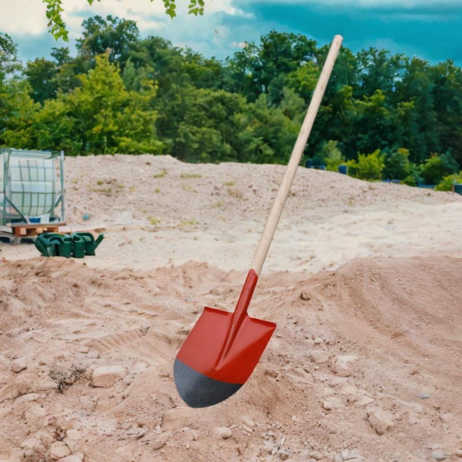 koolsoo Garden Spade Planting Spade with Wood Handle Heavy Duty Hand Digging Shovels Garden Digging Tools for Moving Seeding Lawn Yard 42.5x22.7cm