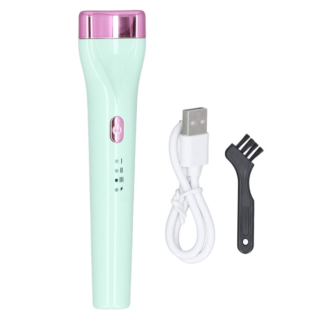 Rizador de pestañas eléctrico con 3 modos de calentamiento, recargable, de mano, de larga duración, con cepillo de limpieza, color verde