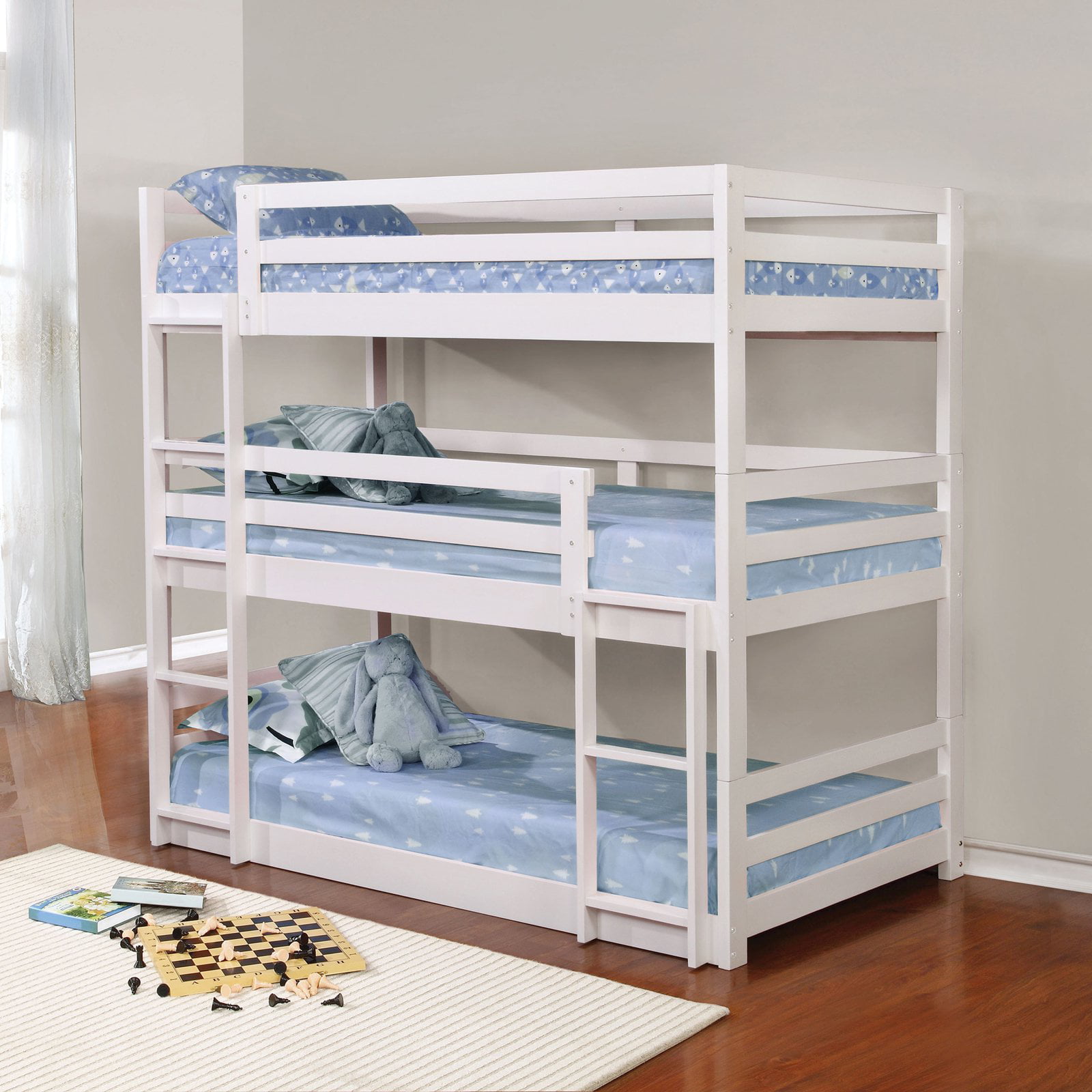 Coaster Furniture Triple Layer Bunk Bed, Coaster Bunk Beds Full Over