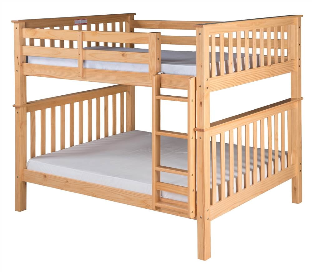 Santa Fe Mission Tall Bunk Bed Full Over Full Attached Ladder