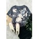 thumbnail image 1 of ABPHQTO Camiseta Mujer Tie Dye Blanqueada Cuello Redondo Multicolor Manga Corta, 1 of 5
