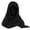 Black, variant on Women Hat Ruffle Cancer Chemo Turban Wrap Cap scarf Shawl Gentleman Hat
