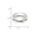thumbnail image 2 of 950 White Platinum Ring Band Wedding Comfort Domed, 2 of 2