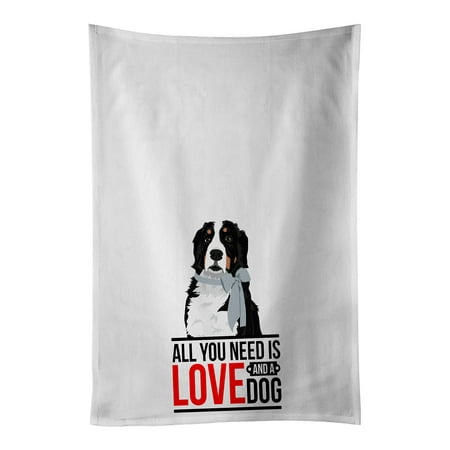 

Bernese Mountain Dog #3 White Kitchen Towel Set of 2 19 in x 28 in