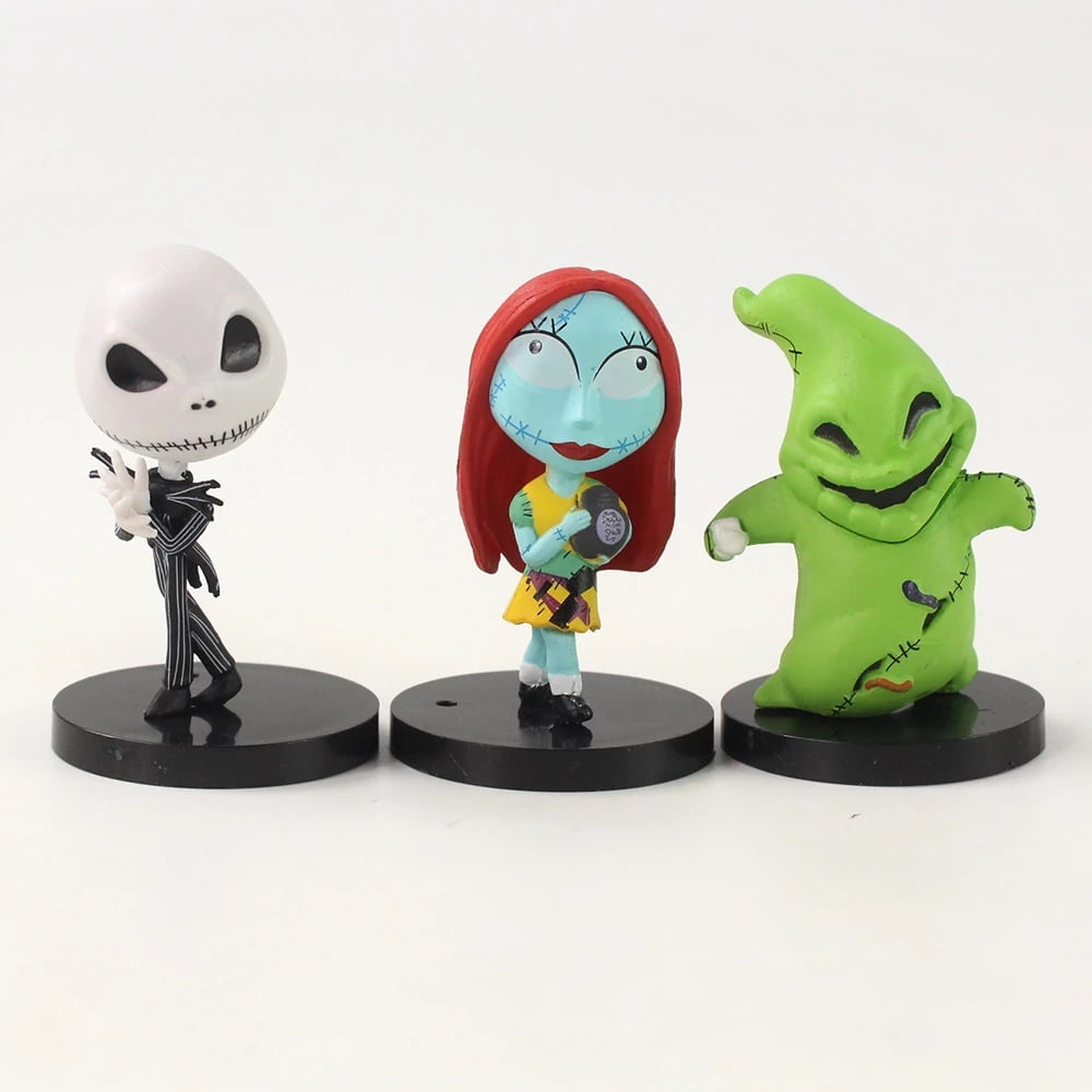 10Pcs/Set Anime Nightmare Before Christmas Cute Jack Skellington and Sally  Model PVC Doll Action Figures Toy Model Toys Kids Christmas Birthday Gifts