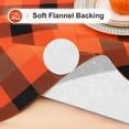 thumbnail image 3 of Rectangle Waterproof Vinyl Table Cloth, Buffalo Flannel Backed Tablecloth, Wipeable Plastic Table Cover for Dinner, Kitchen, Outdoor (60" x 84", Black and White), 3 of 5