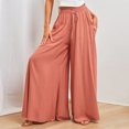 thumbnail image 1 of Falda Pantalones de pierna ancha para mujer Pantalones de cintura elástica de moda Pantalones femeninos simples (naranja XL) Ygjytge Naranja T XL para Mujer, 1 of 5