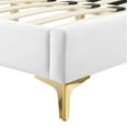 thumbnail image 3 of Modway Lit Plateforme Grand en Velours de Performance Capitonné Gwyneth - Blanc, 3 of 11