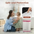 thumbnail image 5 of SereneLife SLTLWSQ83 Bucket-23L Capacity Hot Warmer with Timer Function, Fits Up to Two Oversized Towels for Bathroom Pink, 5 of 7