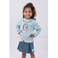 thumbnail image 2 of Bluey Fleece Drop Shoulder Pullover Sweatshirt and Scuba Pleated Skort Outfit Set Toddler to Big Kid, 2 of 5