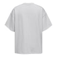 thumbnail image 5 of Men's Oversized Cotton T Shirt Drop Shoulder Breathable Heavyweight Tee Casual Crew Neck Short Sleeve Loose Summer Basic Tops, #02 Silver, XXL, 5 of 5