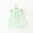 thumbnail image 4 of Ugoldhm Girls Plaid Print Dresses Summmer Breathable Casual Fashion Sleeveless Sundress 6Months-4Years, 4 of 5