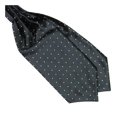 thumbnail image 4 of Eosunjian Men's Fashion Smooth Polka Dots Print Ascot Tie Neck Tie Silk Blend Scarf Cravat Dark Blue, 4 of 9