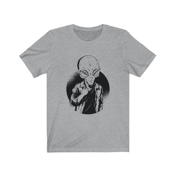 for Alien UFO Fan Alien Black and White UFO TShirt