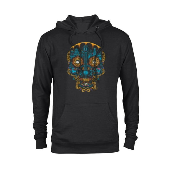 Disney and Pixar's Coco Miguel Sugar Skull - Pullover Hoodie for Adults - Customized-Black