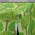 thumbnail image 4 of Trees Dog Crate Cover, Rhythmic Orange Trees Citrus Blossoms Season Print, Easy to Use Pet Kennel Cover for Medium Large Dogs, 35" x 23" x 27", Lime Green Umber, by Ambesonne, 4 of 6